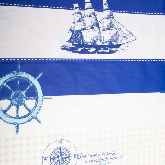 Тканина бязь ранфорс для постільної білизни, бавовна, 130 гр/м2, 240 см 18356 v-2 море, фото 5