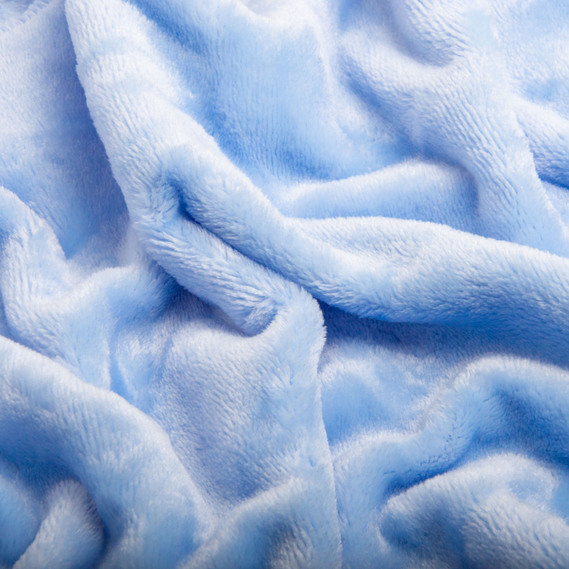 Ткань махровое полотно Велсофт пл.326, мягкая ткань для пледов, халатов, пижам, покрывал 1044 блакитний, фото 3