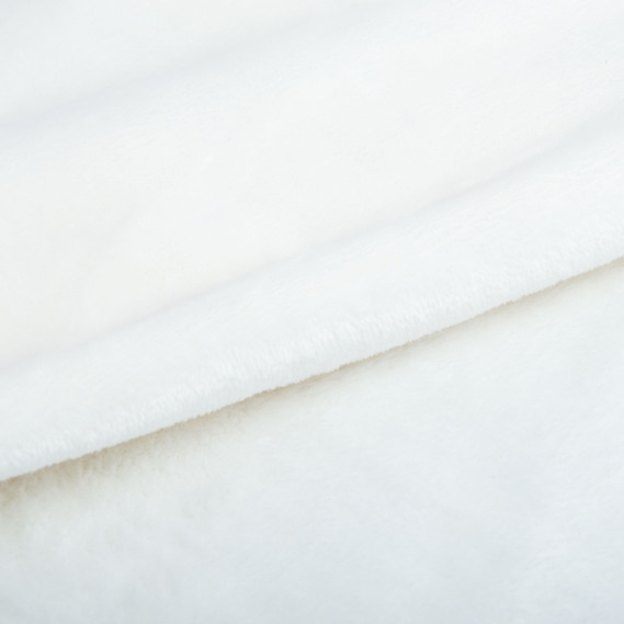 Тканина махрове полотно Велсофт щіл.326, м`яка тканина для пледів, халатів, піжам, покривал 1003 молоко, фото 2