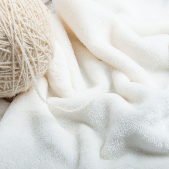Тканина махрове полотно Велсофт щіл.326, м`яка тканина для пледів, халатів, піжам, покривал 1003 молоко, фото 4