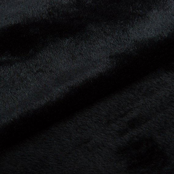 Ткань махровое полотно Велсофт пл.326, мягкая ткань для пледов, халатов, пижам, покрывал 1001 чорний, фото 2