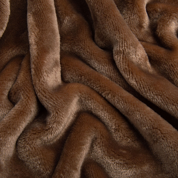 The fabric is plush velsoft fabric, 326 g/m², a soft material for blankets, robes, pajamas, and bedspreads 1253 т/беж, фото 3