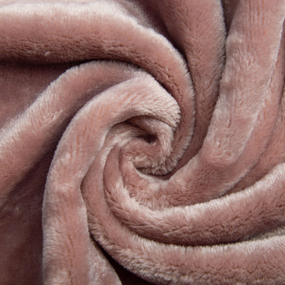 The fabric is plush velsoft fabric, 326 g/m², a soft material for blankets, robes, pajamas, and bedspreads 1206 пудра, фото 1