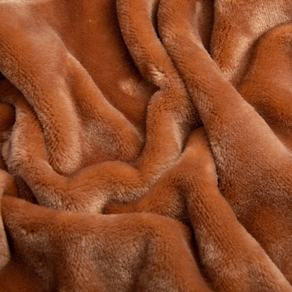 Тканина махрове полотно Велсофт щіл.326, м`яка тканина для пледів, халатів, піжам, покривал 1446 арахіс, фото 3
