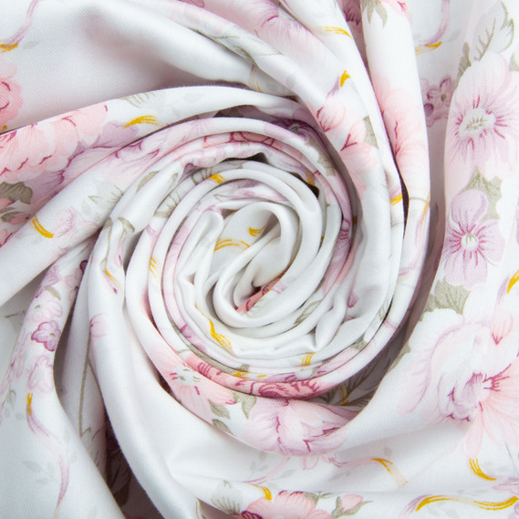 Тканина сатин для постільної білизни однотонна, щіл 130 гр/м2 210 ТС, бавовна, 240 см 23615 v-101 Троянда рожева, фото 1