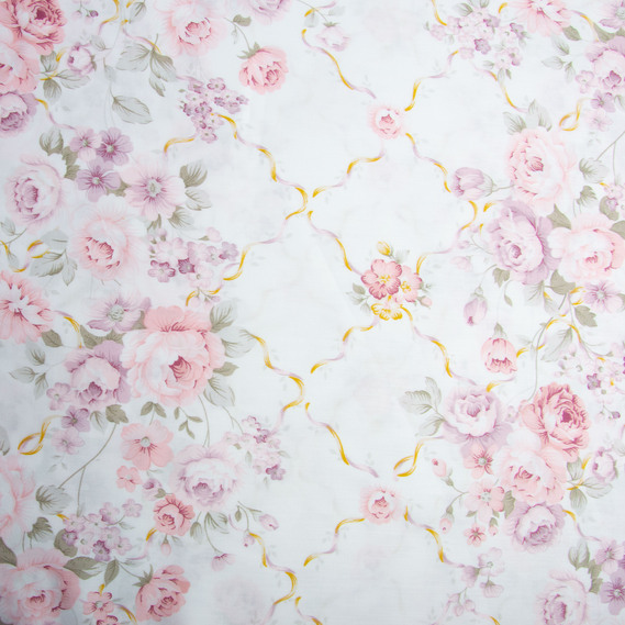 Тканина сатин для постільної білизни однотонна, щіл 130 гр/м2 210 ТС, бавовна, 240 см 23615 v-101 Троянда рожева, фото 2