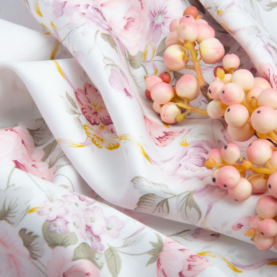 Тканина сатин для постільної білизни однотонна, щіл 130 гр/м2 210 ТС, бавовна, 240 см 23615 v-101 Троянда рожева, фото 4