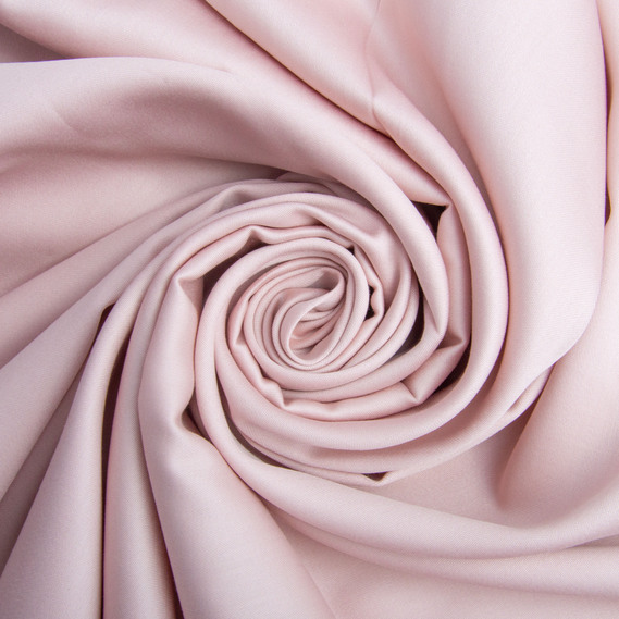 Тканина сатин для постільної білизни однотонна, щіл 130 гр/м2 210 ТС, бавовна, 240 см V-38 пудра, фото 1