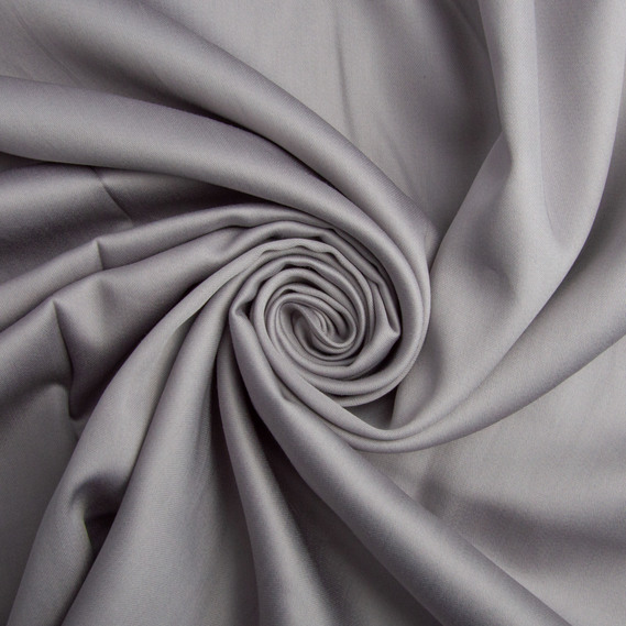 Тканина сатин для постільної білизни однотонна, щіл 130 гр/м2 210 ТС, бавовна, 240 см V-50 сірий, фото 1
