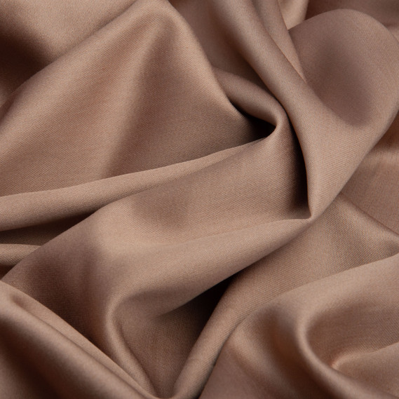 Тканина сатин для постільної білизни однотонна, щіл 130 гр/м2 210 ТС, бавовна, 240 см V-52 кава, фото 2