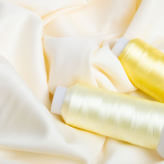 Ткань сатин для постельного белья однотонная, пл 130 гр/м2 210 ТС, хлопок, 240 см V-09 крем, фото 3