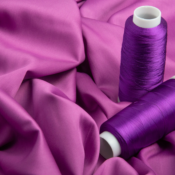 Ткань сатин для постельного белья однотонная, пл 130 гр/м2 210 ТС, хлопок, 240 см V-36 бузок, фото 3