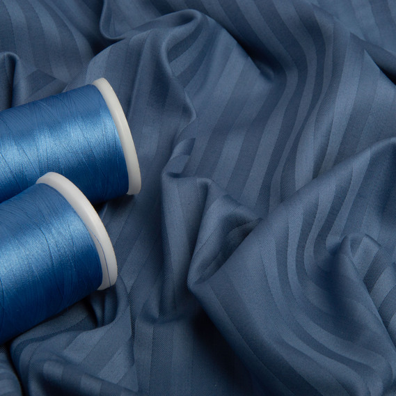 Satin Striped Fabric for Bed Linens V-78 денім, фото 3 Satin Striped Fabric for Bed Linens V-78 денім, фото 3