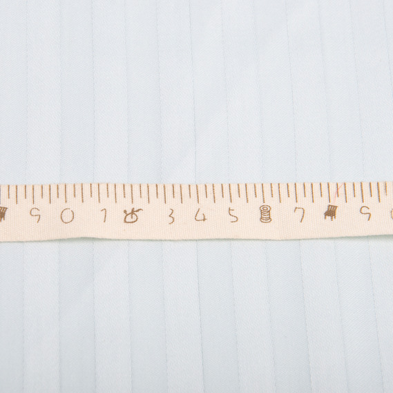 Тканина сатин для постільної білизни жакард смуга 1 см, бавовна, щіл 130 гр/м2, 240 см блакитний , фото 4