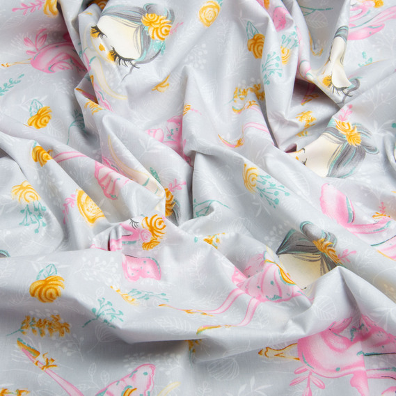 Тканина бязь ранфорс для постільної білизни, бавовна, 130 гр/м2, 240 см 24862 v-10 сіра, фото 2