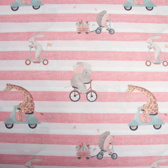 Ranfors coarse calico fabric 25411 v-3 рожевий, фото 3