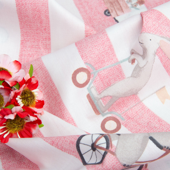 Ranfors coarse calico fabric 25411 v-3 рожевий, фото 4