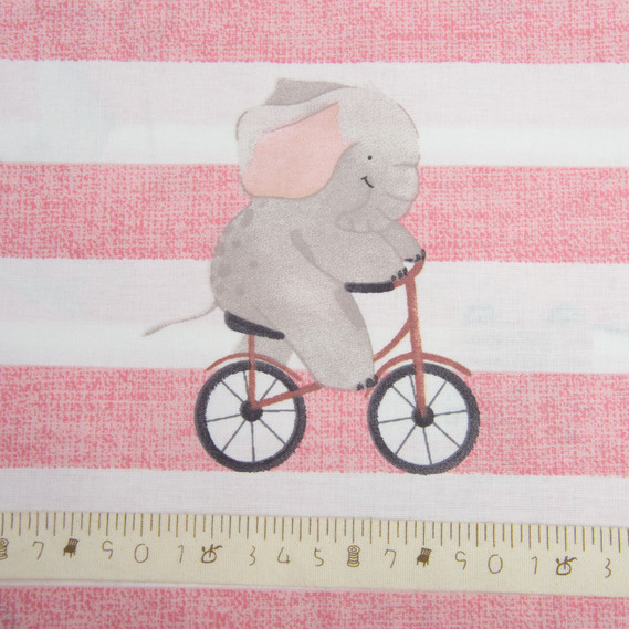 Ranfors coarse calico fabric 25411 v-3 рожевий, фото 5