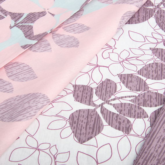 Ткань бязь ранфорс для постельного белья, хлопок, 130 гр/м2, 240 см 23309 v-7 Ліла, фото 3