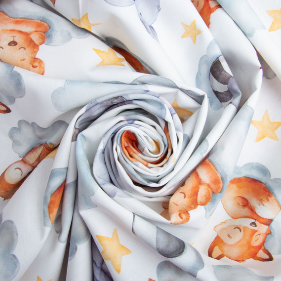 Ranfors coarse calico fabric, 130 g/m², 2.4 m хмаринки, фото 1 Ranfors coarse calico fabric, 130 g/m², 2.4 m хмаринки, фото 1