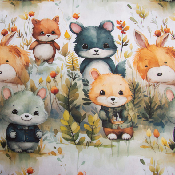 Тканина бязь ранфорс для постільної білизни, 130 гр/м2, 2,4 м осінь золота, фото 3