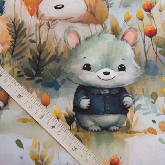 Тканина бязь ранфорс для постільної білизни, 130 гр/м2, 2,4 м осінь золота, фото 5