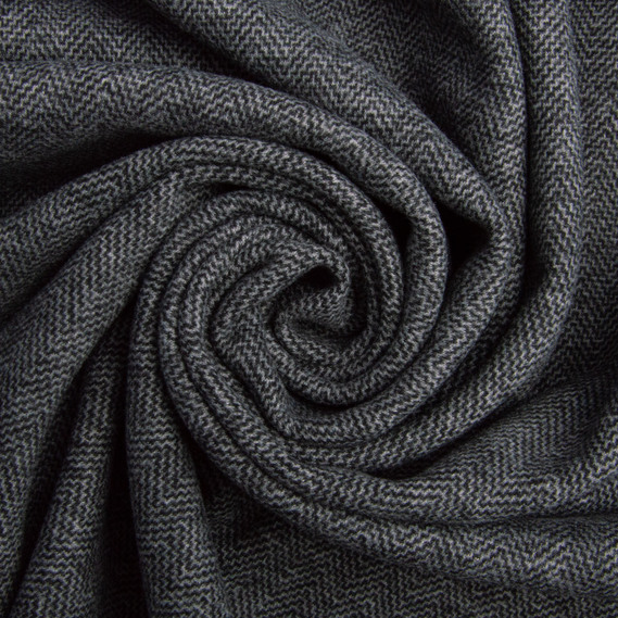 Ткань трикотаж Кашемир, 400 гр/м2, 150 см V-1 т/сірий, фото 1