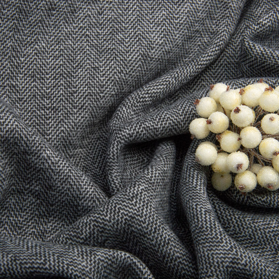 Тканина трикотаж Кашемір, 400 гр/м2, 150 см V-2 сірий, фото 3