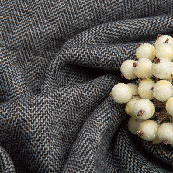 Тканина трикотаж Кашемір, 400 гр/м2, 150 см V-2 сірий, фото 4