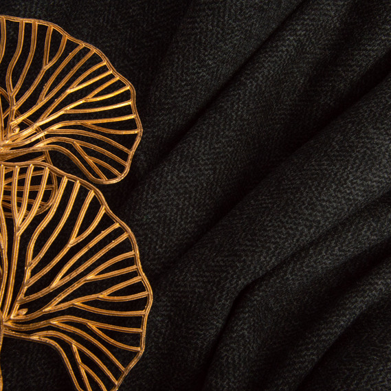 The fabric is a Cashmere knit, 400 g/m², 150 cm V-3 чорний, фото 3