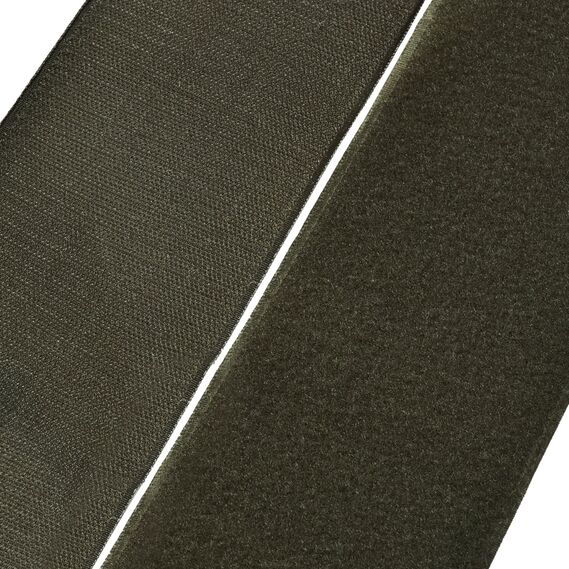 Стрічка липучка пришивна в рулоні 25 м, ширина 10 см IDEIA, посилена, міцна велкро-стрічка для одягу, сумок, взуття, гачок та м`яка частина (2 рулони) хакі, фото 7