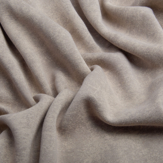 Ткань трикотаж трехнитка Мрамор флис, 310 гр/м2, 180 см беж, фото 3