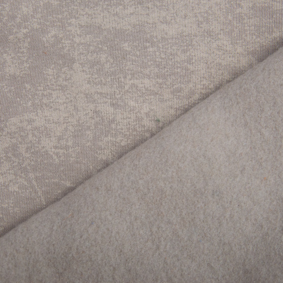 Ткань трикотаж трехнитка Мрамор флис, 310 гр/м2, 180 см беж, фото 4