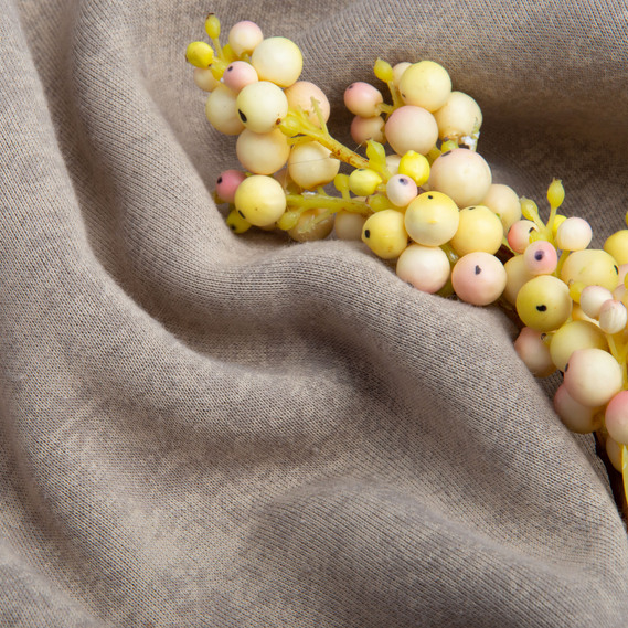 Ткань трикотаж трехнитка Мрамор флис, 310 гр/м2, 180 см беж, фото 5