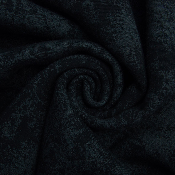 Fabric: tri-blend tricot, marble fleece, 310 g/m², 180 cm чорний, фото 1