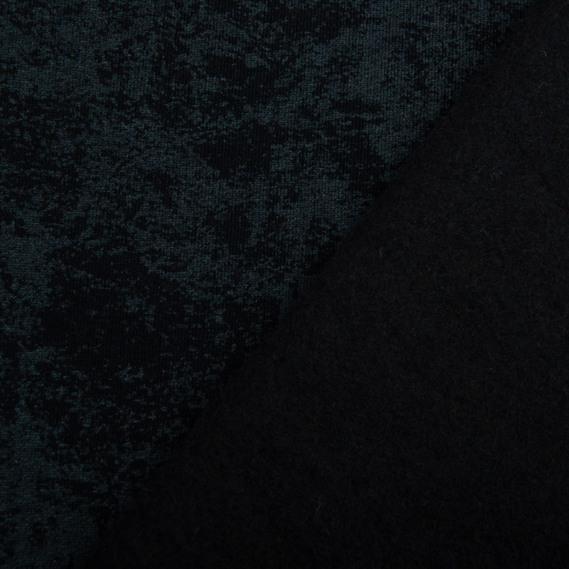 Fabric: tri-blend tricot, marble fleece, 310 g/m², 180 cm чорний, фото 4
