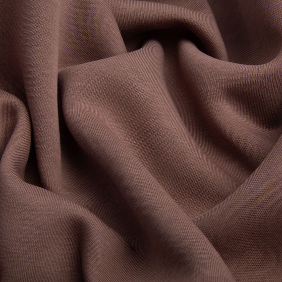 Тканина трикотаж трьохнитка фліс 310 гр/м2 180 см кава, фото 3