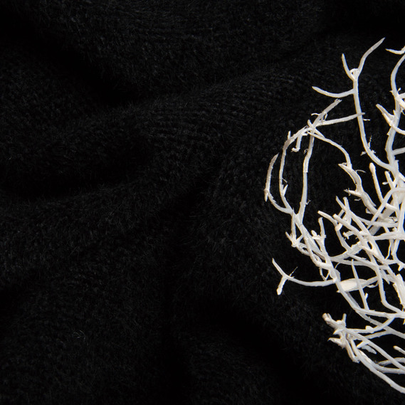 Тканина пальтова Еліна, 530 гр/м2, 150 см V-1001 чорна, фото 4