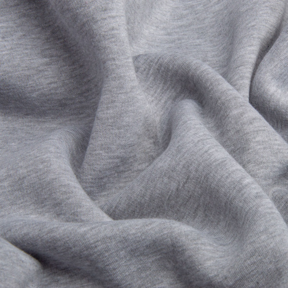 Fabric: tri-blend fleece knit, 330 g/m2 110 cm св.сірий/меланж, фото 3