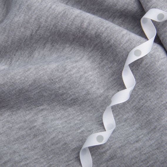 Fabric: tri-blend fleece knit, 330 g/m2 110 cm св.сірий/меланж, фото 4