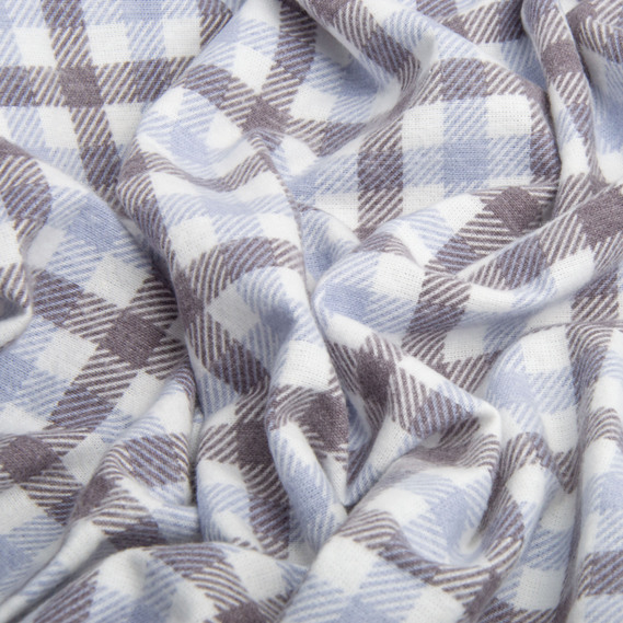 Shirting flannel fabric, 150 cm wide, 160 g/m², gray-blue, фото 2