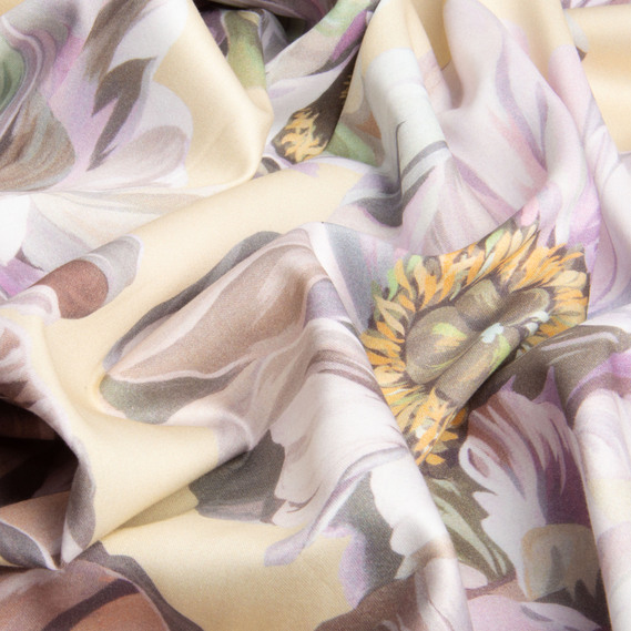 Satin fabric for bed linen cotton 2.4 m 7,27929/16 камалія крем, фото 3
