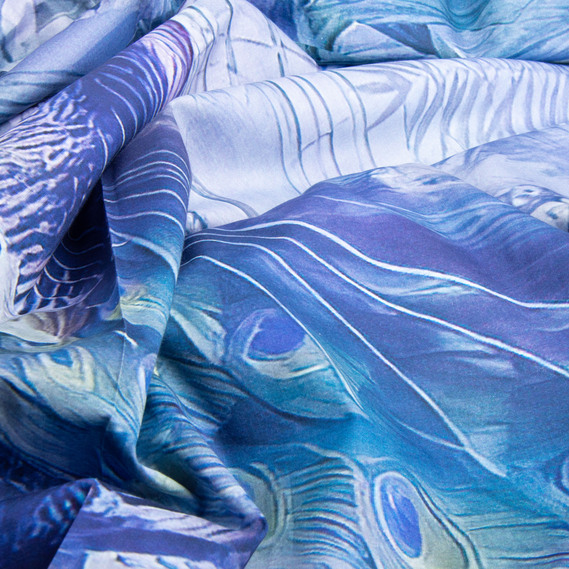 Satin fabric for bed linen cotton 2.4 m 03 папуги сині, фото 3 Satin fabric for bed linen cotton 2.4 m 03 папуги сині, фото 3