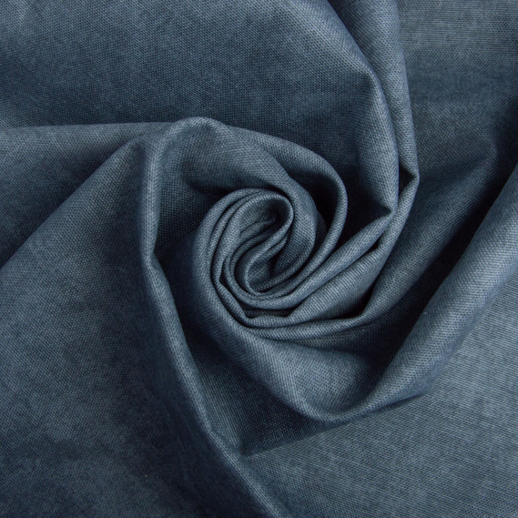 Тканина декоративна скатерна бавовна з водовідштовхувальним просоченням, 180 см, 220 гр/м2, для скатертин, штор, декору джинс чорний, фото 1