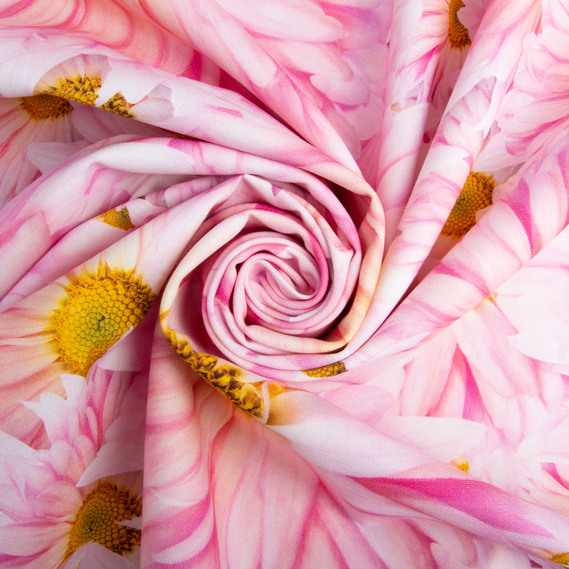 The decorative fabric Freedom tablecloth гербера рожева, фото 1