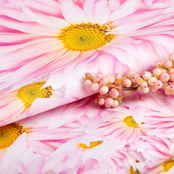 The decorative fabric Freedom tablecloth гербера рожева, фото 4