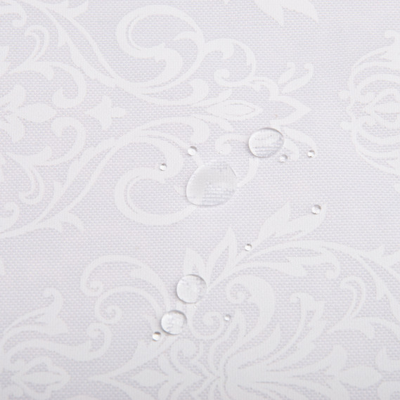 Ткань декоративная скатерная хлопок с водоотталкивающей пропиткой, 180 см, 220 гр/м2, для скатертей, штор, декора жакард молоко, фото 3