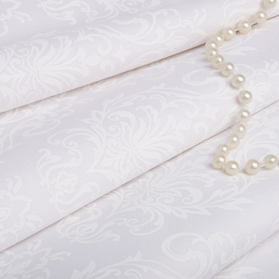 Ткань декоративная скатерная хлопок с водоотталкивающей пропиткой, 180 см, 220 гр/м2, для скатертей, штор, декора жакард молоко, фото 4