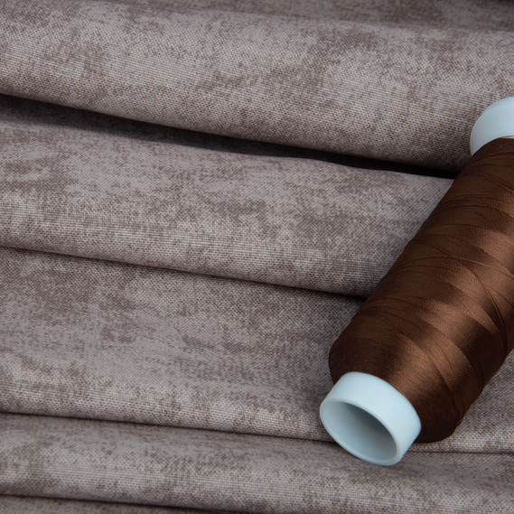 Ткань декоративная скатерная хлопок с водоотталкивающей пропиткой, 180 см, 220 гр/м2, для скатертей, штор, декора джинс коричнева, фото 5