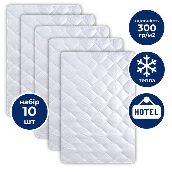 Winter blanket 10 pcs 200x220 cm IDEIA, antiallergenic, white, warm blanket, for hotels and home, фото 10